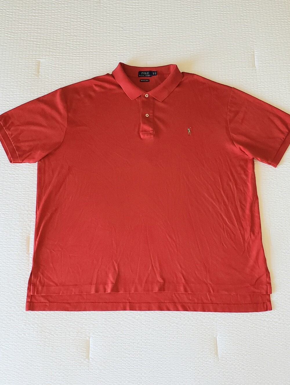 NWOT! POLO RALPH LAUREN Men's Pima Soft Touch Flesh Pony Polo Shirt (3XB) Red